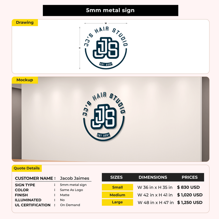 Custom signs for Jacob Jaimes