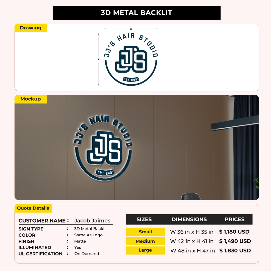 Custom signs for Jacob Jaimes