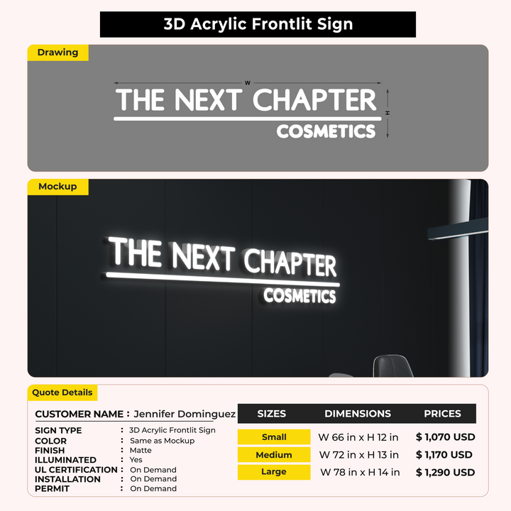 Custom Signs For Jennifer Dominguez