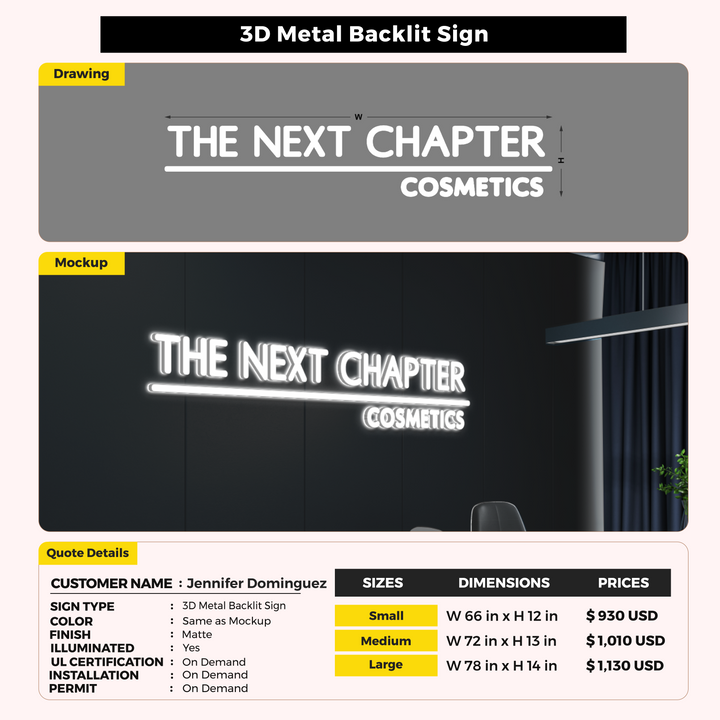 Custom Signs For Jennifer Dominguez