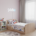 Juliette Name LED Neon Sign in customizable LED tubing, personalized wall-mounted name light décor by Neon.Shop for bedrooms, events, and gifts.