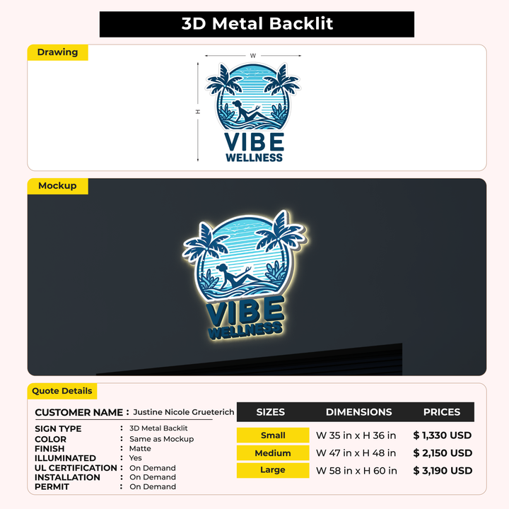 Custom Sign For Justine Nicole Grueterich
