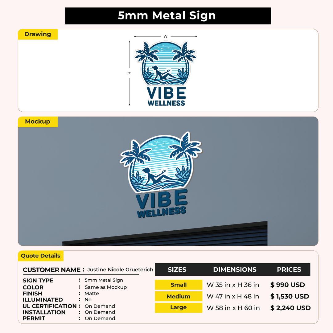 Custom Sign For Justine Nicole Grueterich