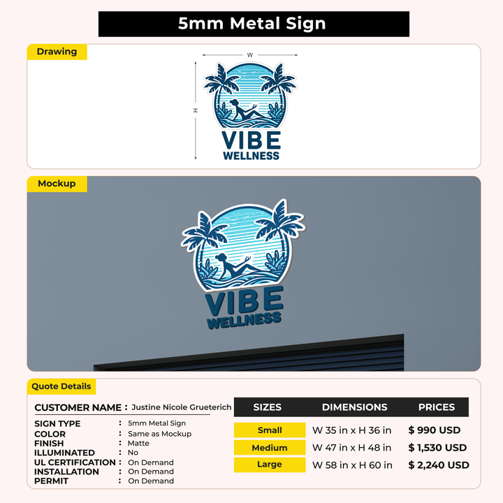 Custom Sign For Justine Nicole Grueterich