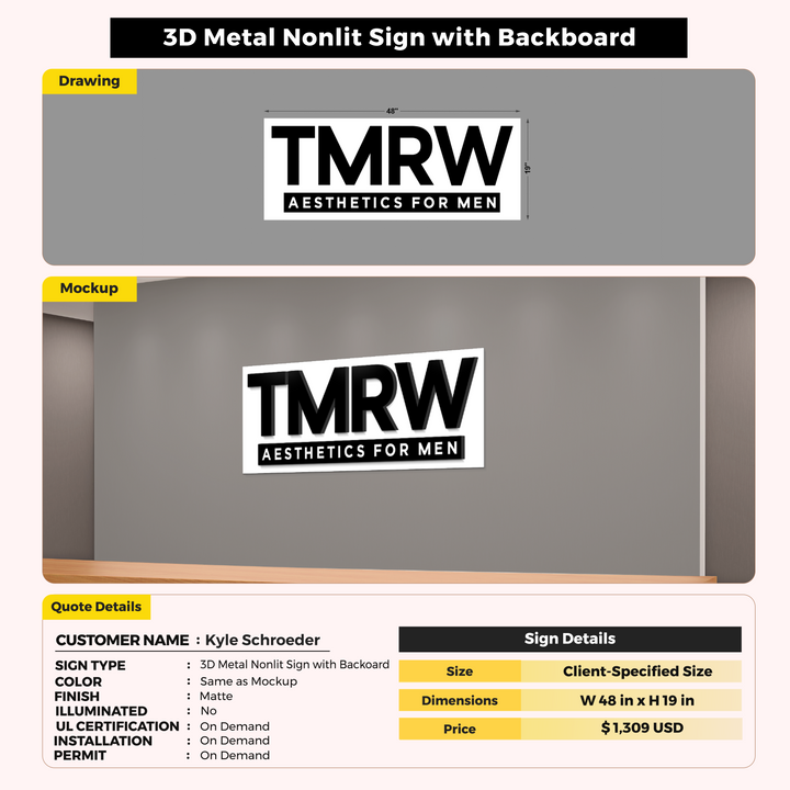 Custom Signs For Kyle Schroeder