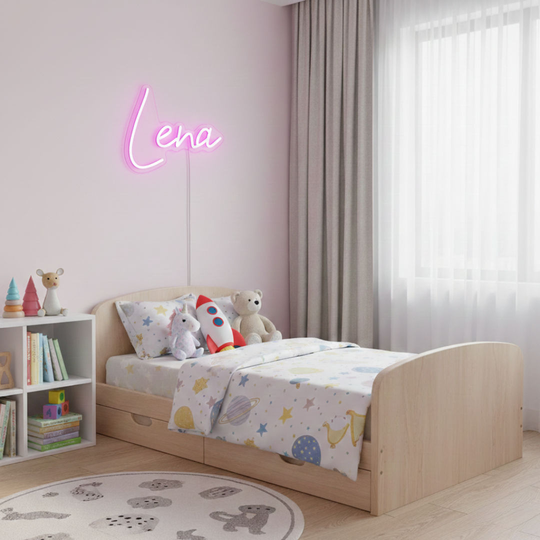 Lena Name LED Neon Sign by Neon.Shop. Safe, long-lasting, and fully customizable.