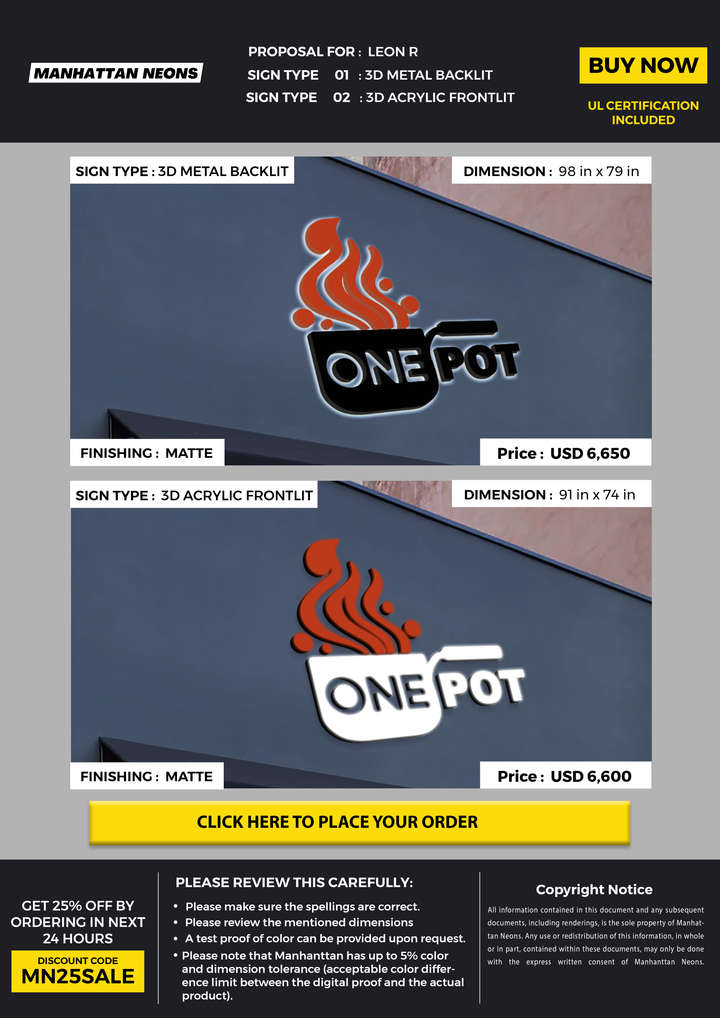 Custom Signs For Leon R