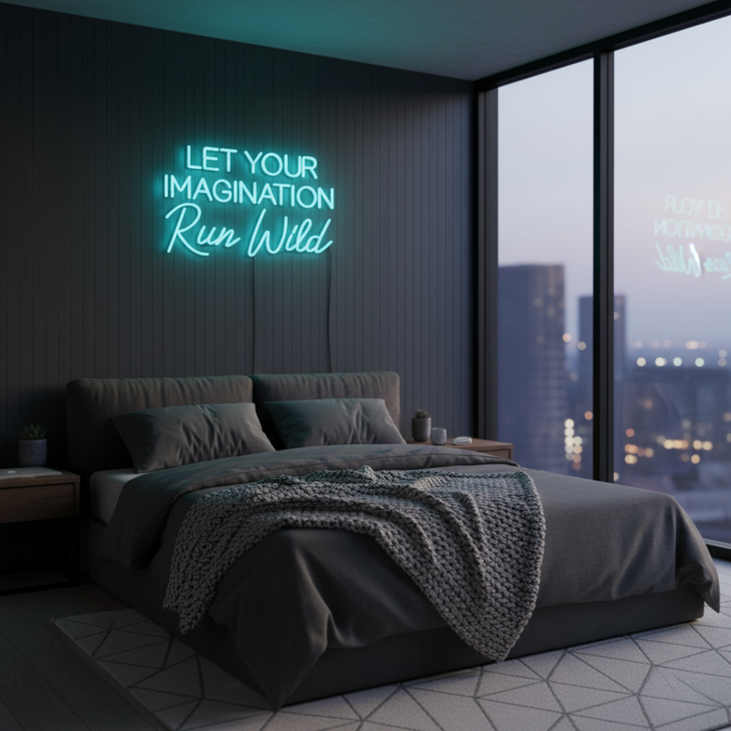 Let Your Imagination Run Wild Neon Sign  By Neon.Shop Motivational Quote