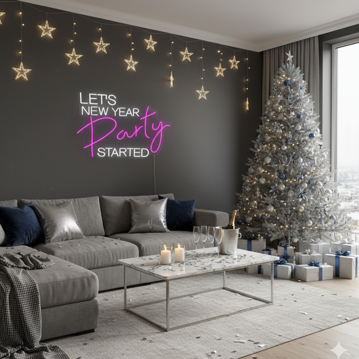 Let's New Year Party Started Neon sign