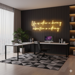 Life Is Either a Daring Adventure or Nothing neon sign glowing with vibrant LED colors by Neon.Shop