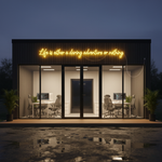 Life Is Either a Daring Adventure or Nothing neon sign glowing with vibrant LED colors by Neon.Shop