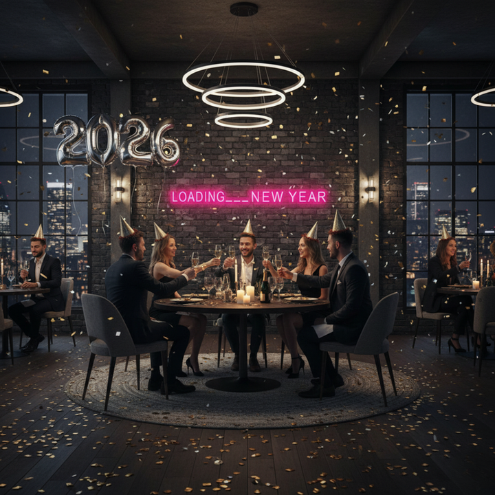Loading… New Year Neon Sign glowing in bright LED from Neon.Shop
