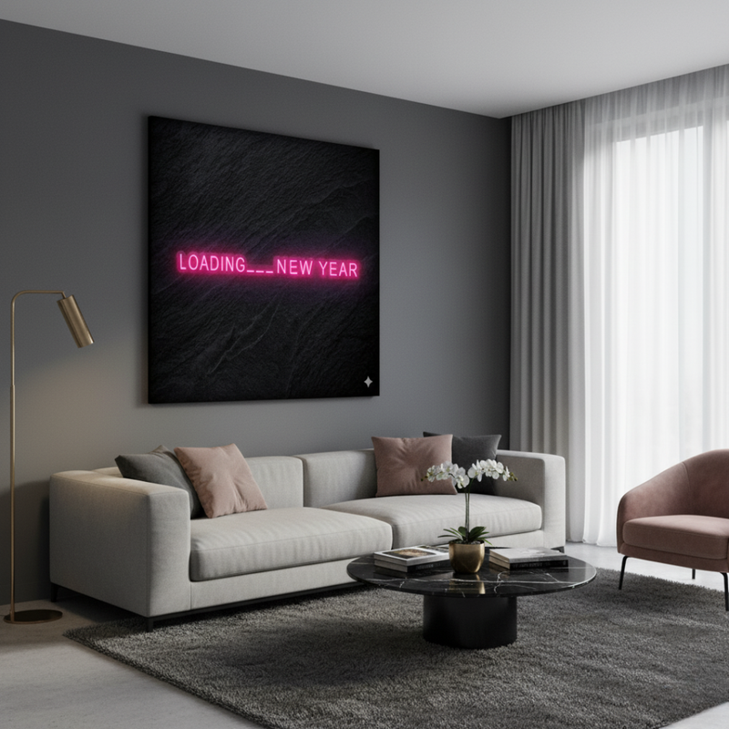 Loading… New Year Neon Sign glowing in bright LED from Neon.Shop