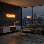 Look Forward To the Future” Inspirational Neon Sign by Neon.Shop – bright LED quote décor for modern interiors