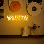 Look Forward To the Future” Inspirational Neon Sign by Neon.Shop – bright LED quote décor for modern interiors