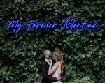 MY FOREVER Valentine’s Day neon sign glowing in warm LED light, romantic wall décor by Neon.Shop