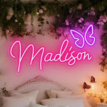 MADISON LED Neon Sign by Neon.Shop for bedrooms, nurseries, studios, and modern home décor.