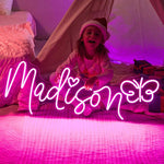 MADISON LED Neon Sign by Neon.Shop for bedrooms, nurseries, studios, and modern home décor.