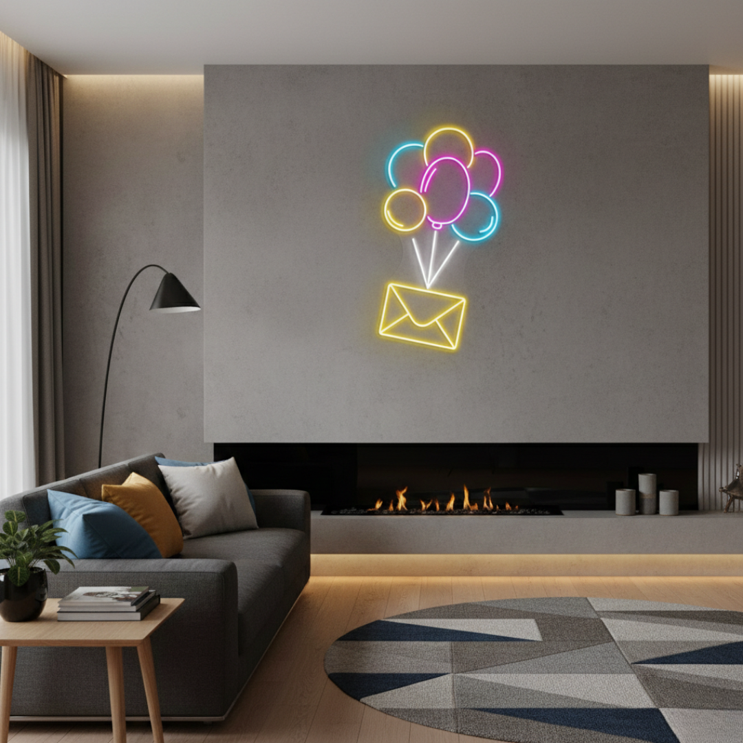 Mail Balloon LED Neon Sign enhancing creative environments by Neon.Shop