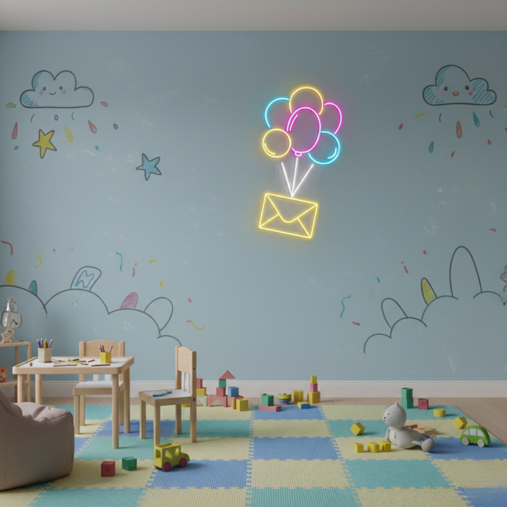 Mail Balloon LED Neon Sign enhancing creative environments by Neon.Shop