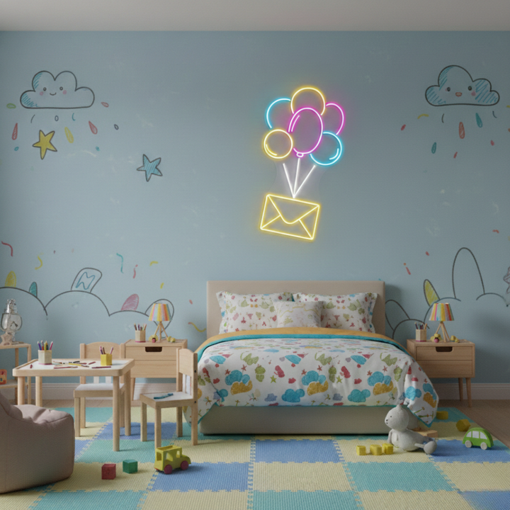 Mail Balloon LED Neon Sign enhancing creative environments by Neon.Shop