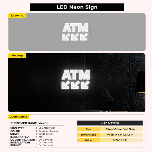 LED Neon Sign for Devon
