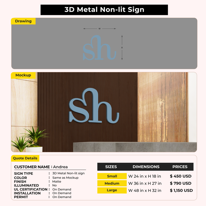 Custom Signs for Andrea