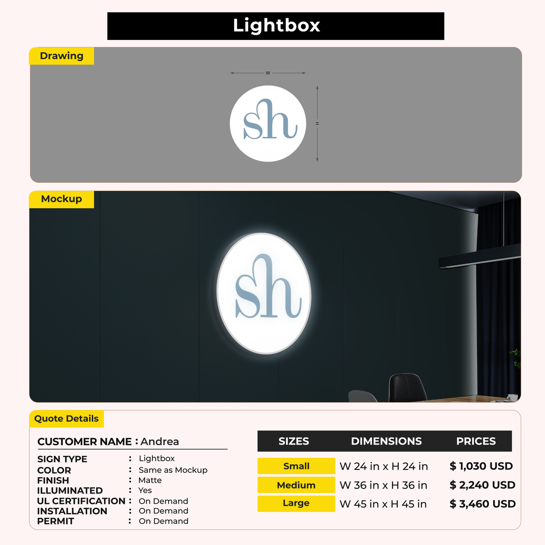 Custom Signs for Andrea