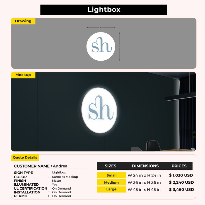 Custom Signs for Andrea