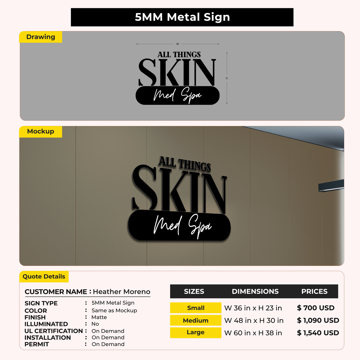 Custom Signs for Heather Moreno
