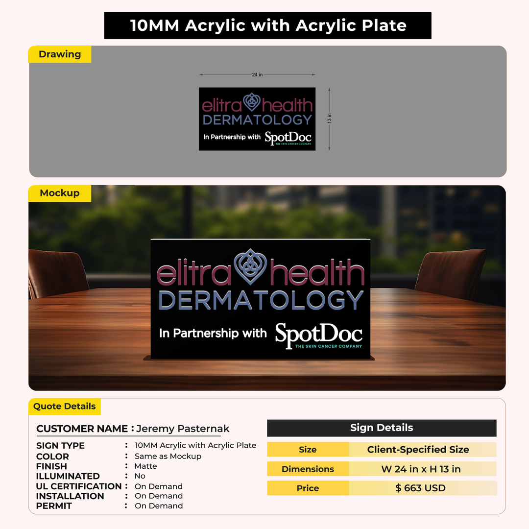 Custom Signs For Jeremy Pasternak