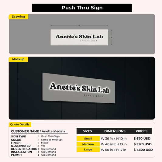 Custom Signs for Anette Medina