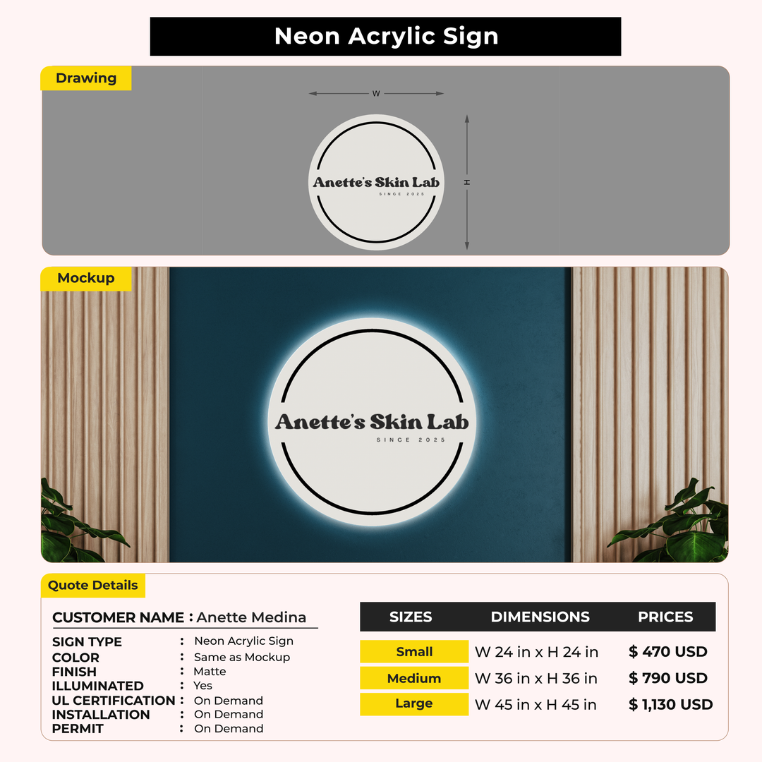 Custom Signs for Anette Medina