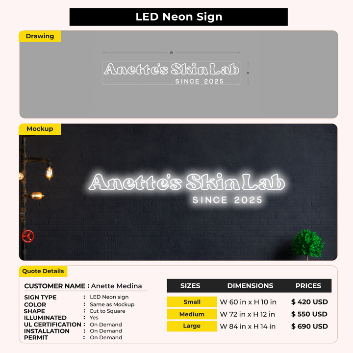 Custom Signs for Anette Medina