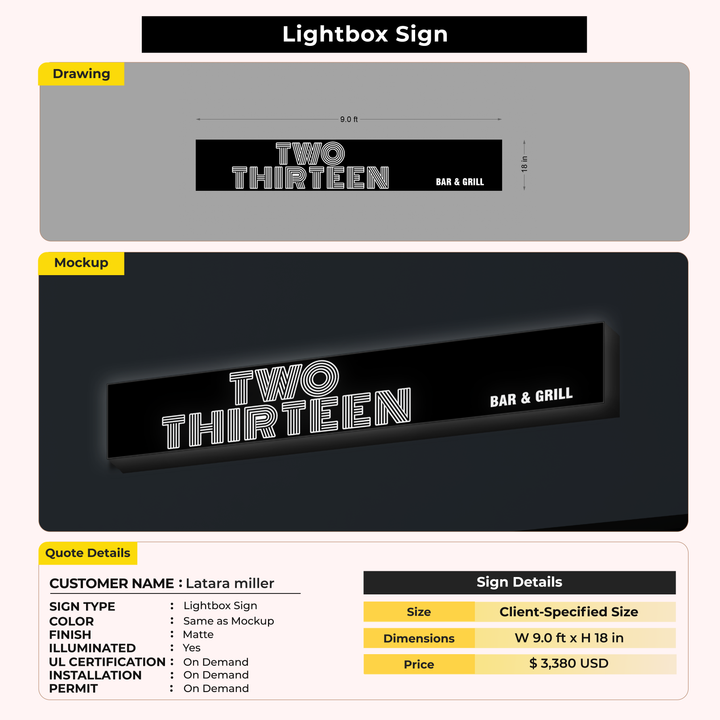 Custom Signs for Latara miller