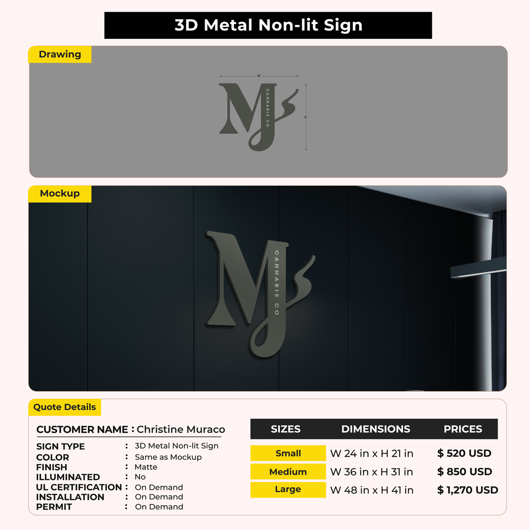 Custom Signs for Christine Muraco