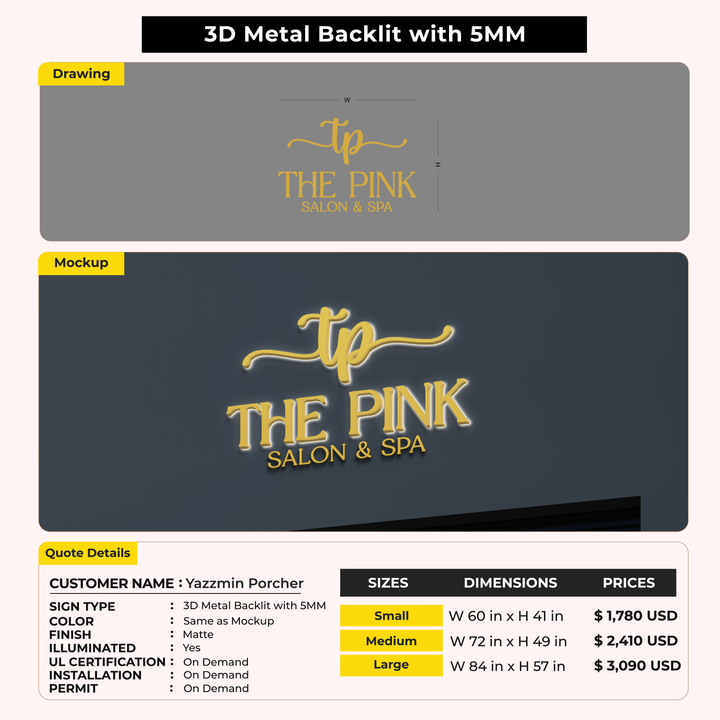 Custom Signs for Yazzmin Porcher