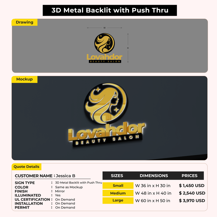 Custom Signs for Jessica B