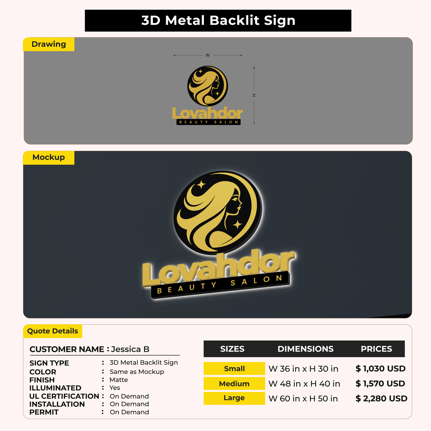 Custom Signs for Jessica B