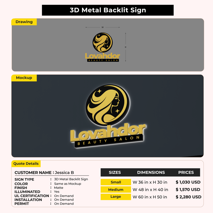 Custom Signs for Jessica B