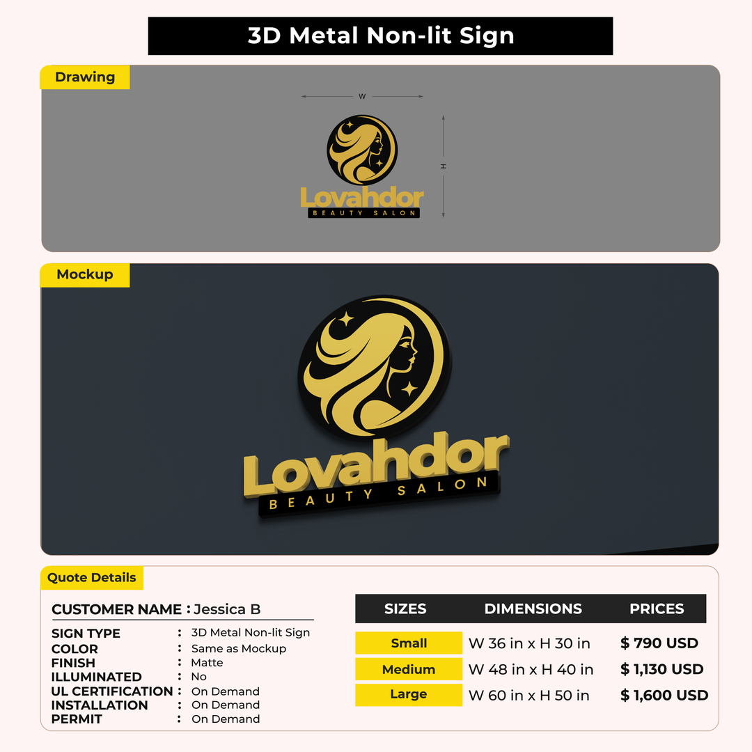 Custom Signs for Jessica B