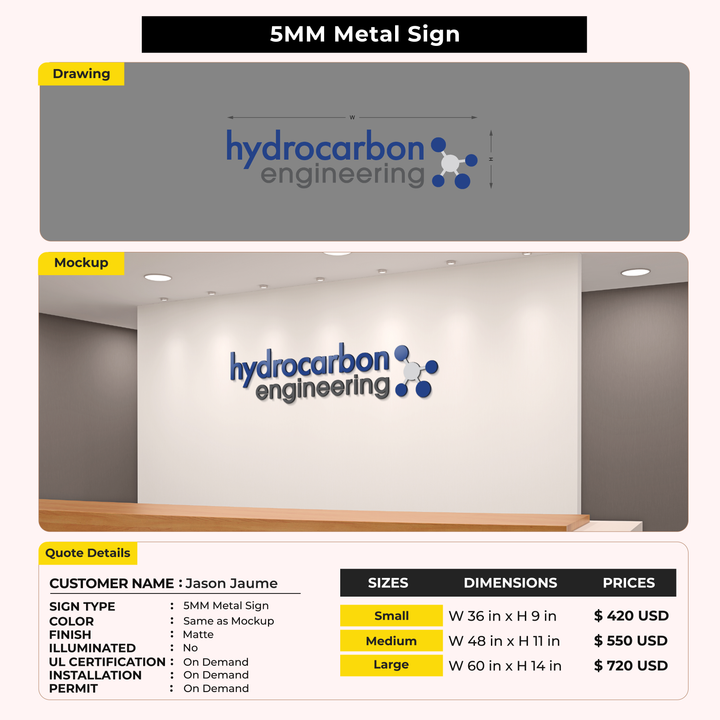 Custom Signs for Jason Jaume