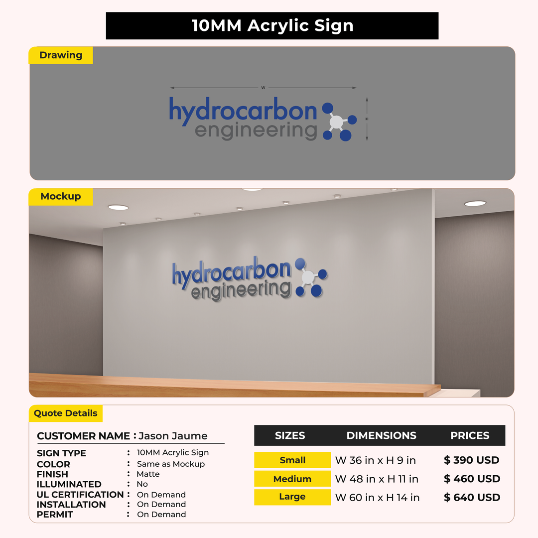 Custom Signs for Jason Jaume