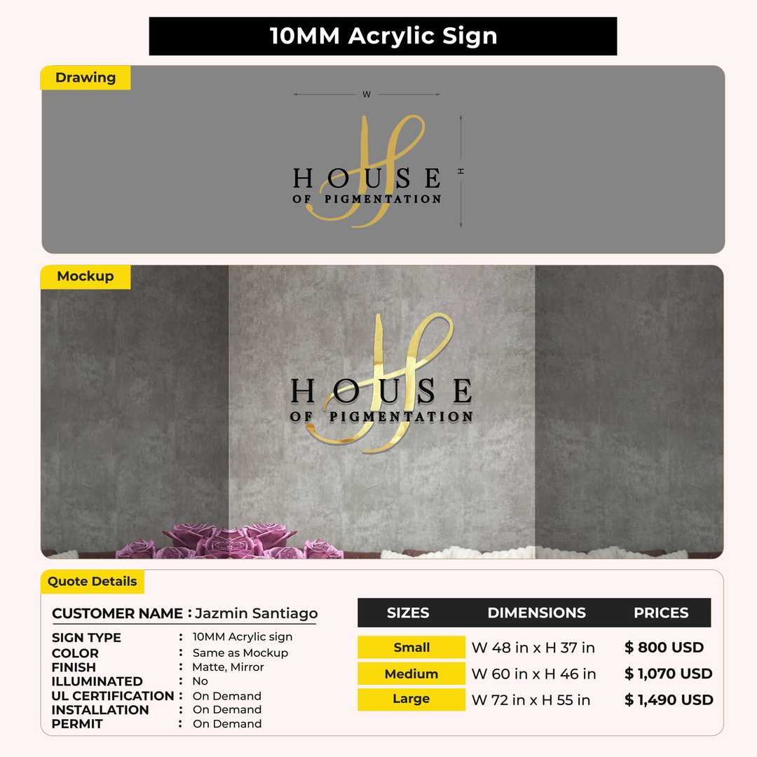 Custom Signs for Jazmin Santiago