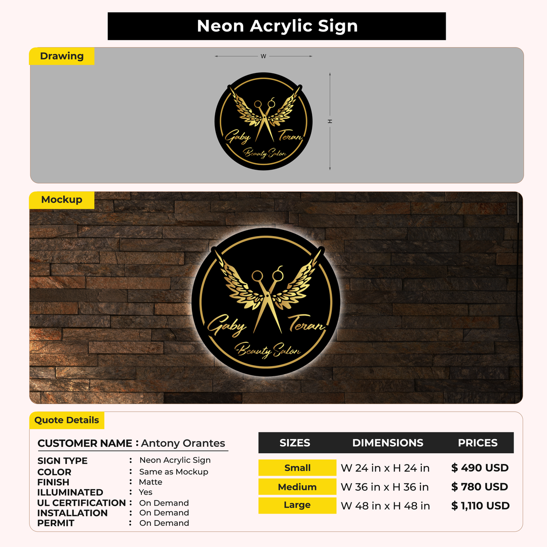 Custom Signs for Antony Orantes