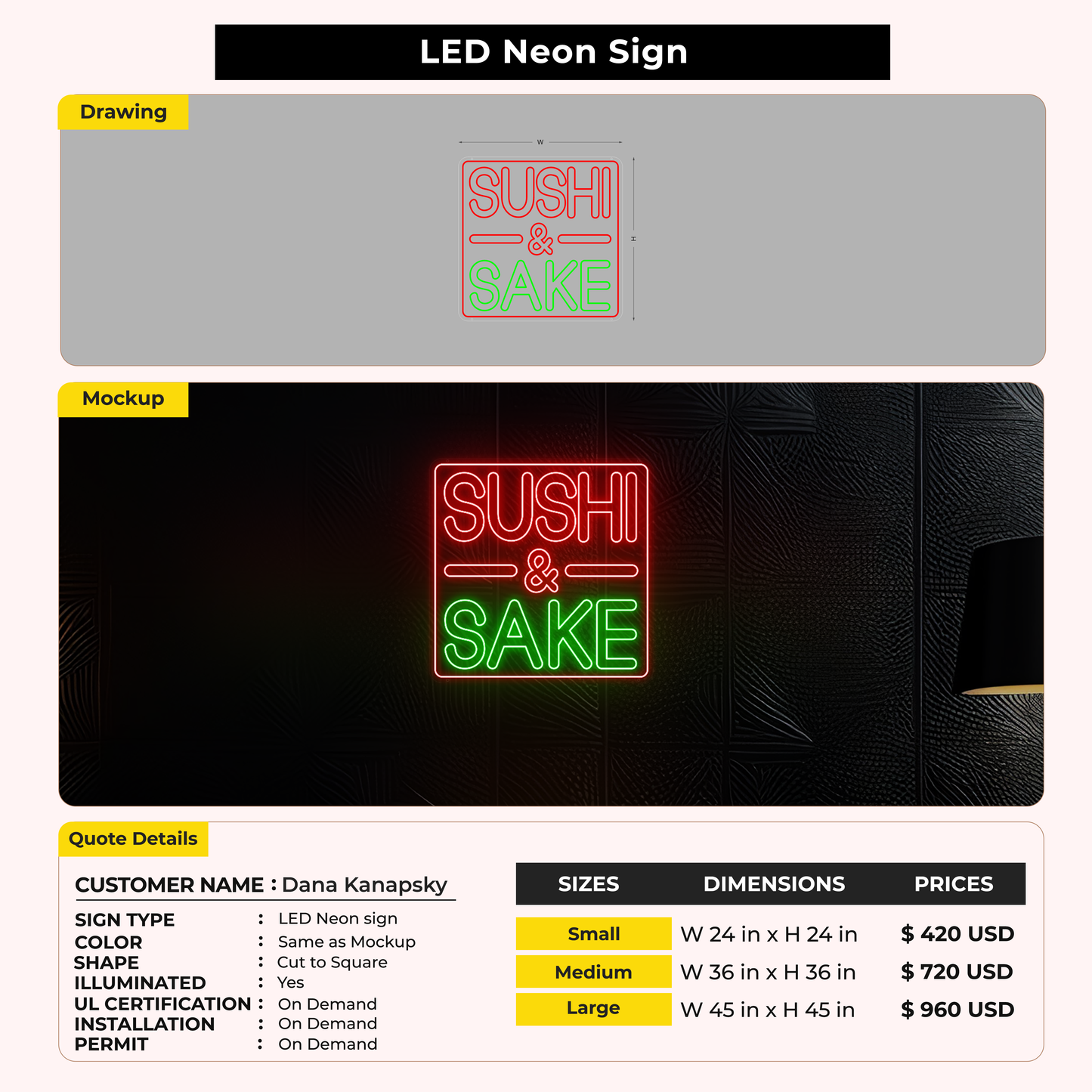 Custom Signs for Dana Kanapsky