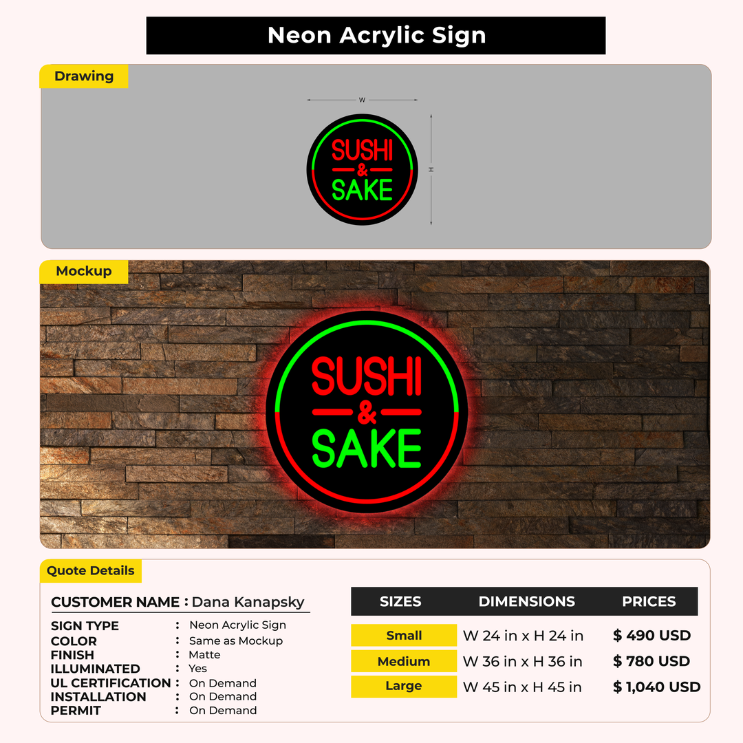 Custom Signs for Dana Kanapsky