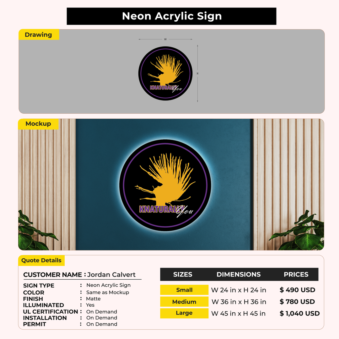 Custom Signs for Jordan Calvert