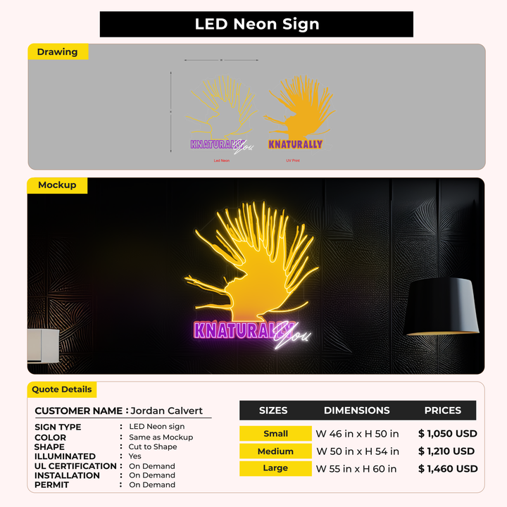 Custom Signs for Jordan Calvert