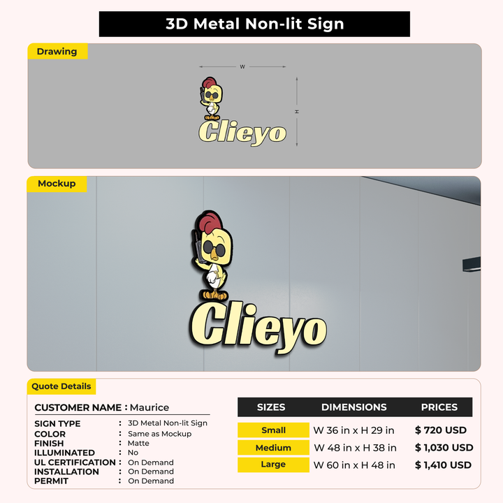 Custom Signs for Maurice